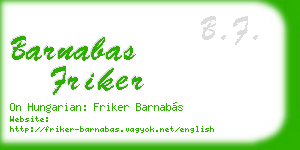 barnabas friker business card