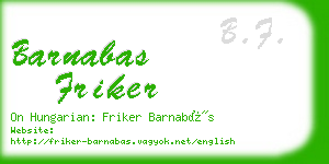 barnabas friker business card